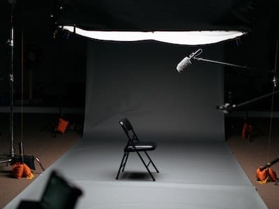 A simple studio setup for video content marketing.