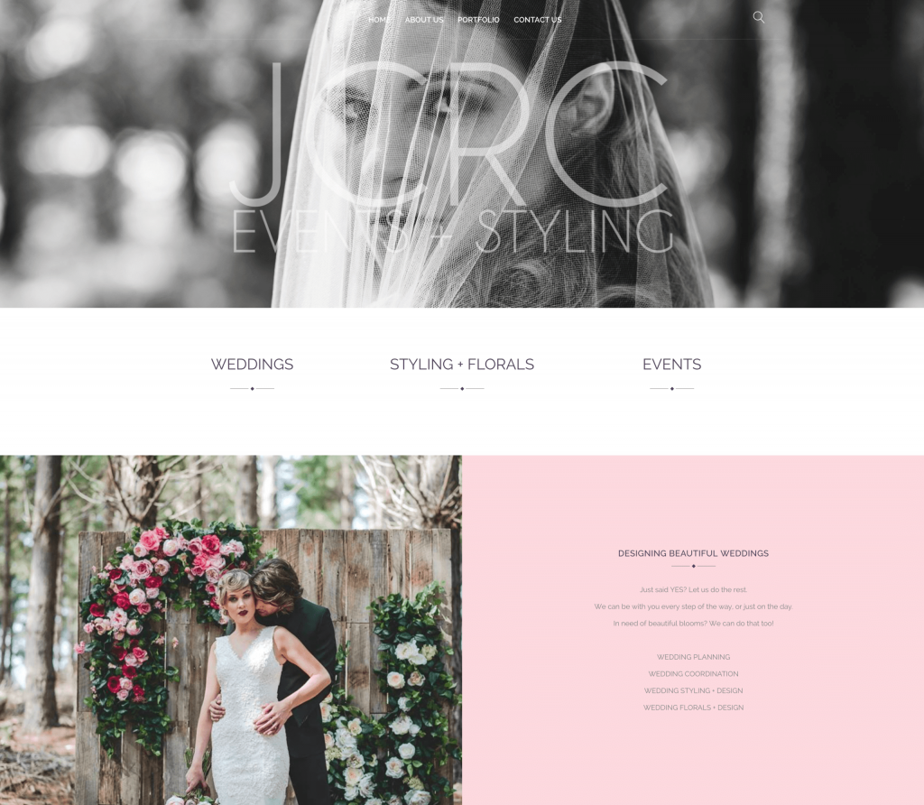 WordPress web design example JCRC Events by LYF Solutions
