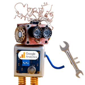 GA4 robot google analytics trying to configure your setup with some issues